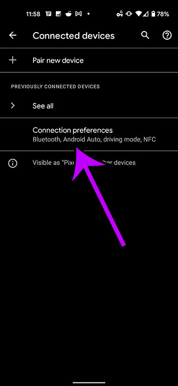 Touch connection preferences
