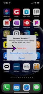 how to delete an iPhone 13 app