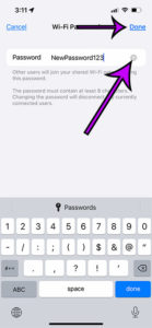 How to update iphone 13 personal hotspot password