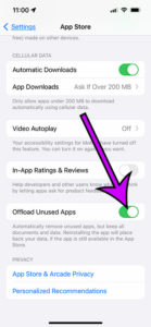 How to automatically delete unused apps on an iphone 13
