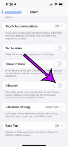 How to turn off all iphone 13 vibration