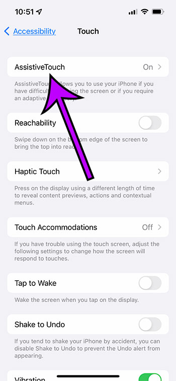 Select assistivetouch