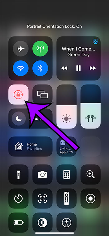 How to turn off auto rotate on an iphone 13