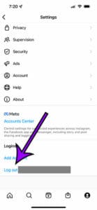 How to sign out of an iphone instagram account