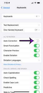 How to disable autocorrect iphone 13 4