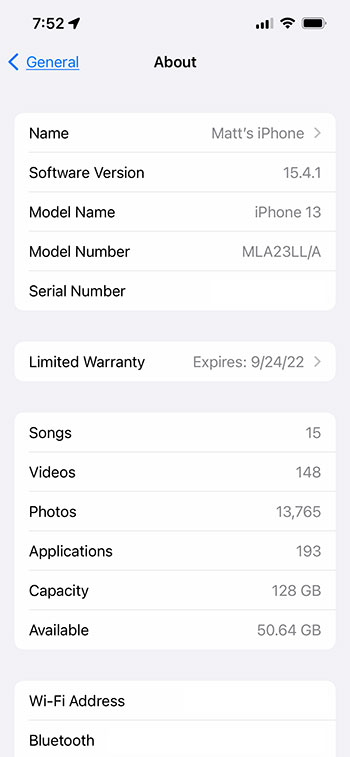 how to find iOS on iPhone 13