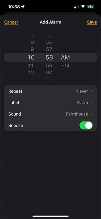 Where is alarm clock on iphone 13