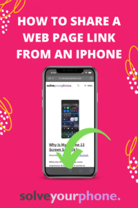 How to Share a Web Page Link from an iPhone 13
