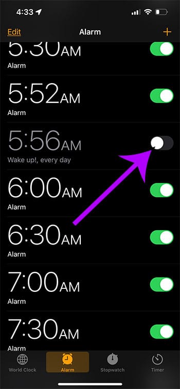 How to turn off alarm on iphone 13