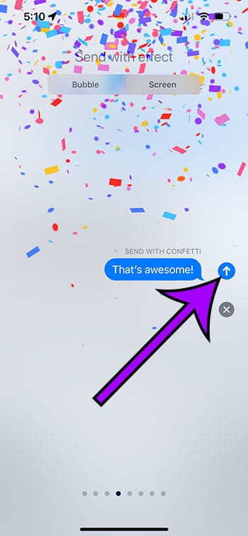 How to send confetti message on iphone 13