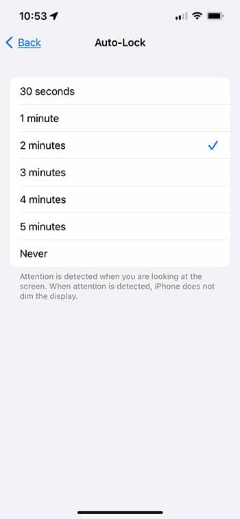 how to change screen timeout on iPhone 13