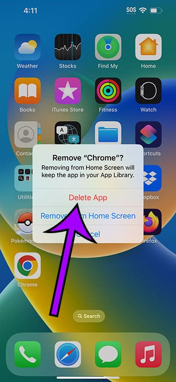 how to remove an app from an iPhone 14