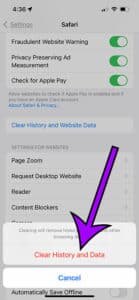 how to clear cache on iphone 13