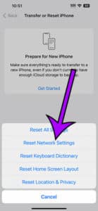 how to restore default network settings on iphone 14